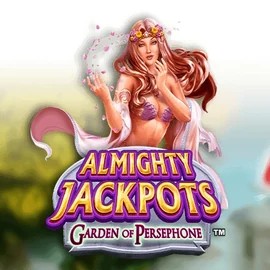 Almighty Jackpots: Garden of Persephone online game logo by Novomatic on spinauraa.com