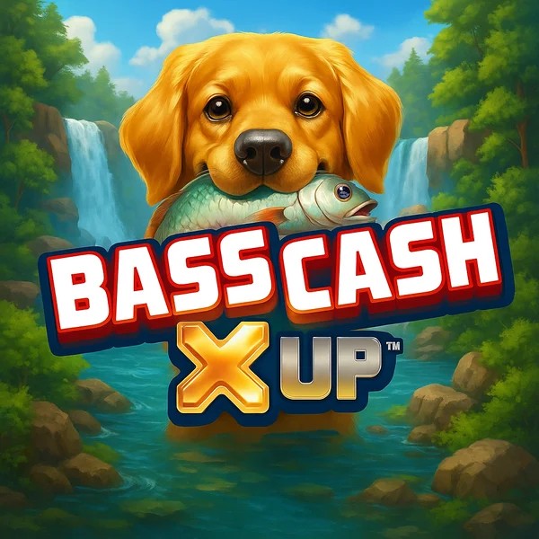 Bass Cash X UP logo – Slots by Alchemy Gaming at Spinaura Casino
