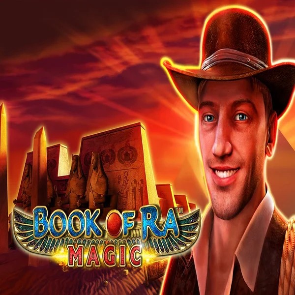Official Slots logo: Book of Ra Magic by Greentube at Spinaura Casino