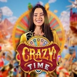 Crazy Time slot logo by Evolution at Spinaura Casino