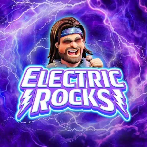 Electric Rocks slot logo by Inspired Gaming at Spinaura Casino