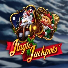 Jingle Jackpots online game logo by Dragon Gaming on spinauraa.com