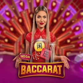 Mega Baccarat game by Pragmatic Play – logo hosted on Spinaura Casino