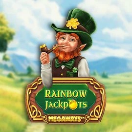 Rainbow Jackpots Megaways slot visual from Red Tiger Gaming available on spinauraa.com