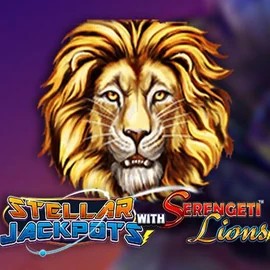 Official Jackpots logo: Stellar Jackpots with Serengeti Lions by Lightning Box Game at Spinaura Casino