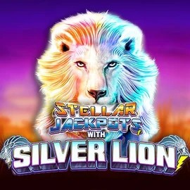 Stellar Jackpots with Silver Lion logo – Jackpots by Lightning Box Game at Spinaura Casino