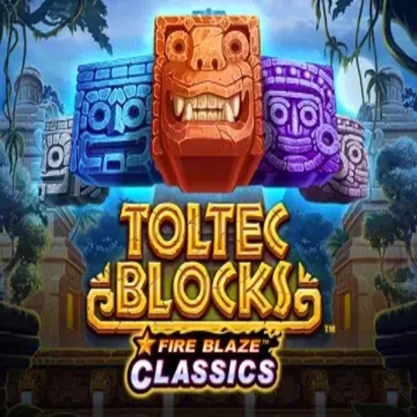 Fire Blaze: Toltec Blocks logo by Rarestone Gaming Spinaura Casino